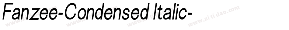 Fanzee-Condensed Italic字体转换